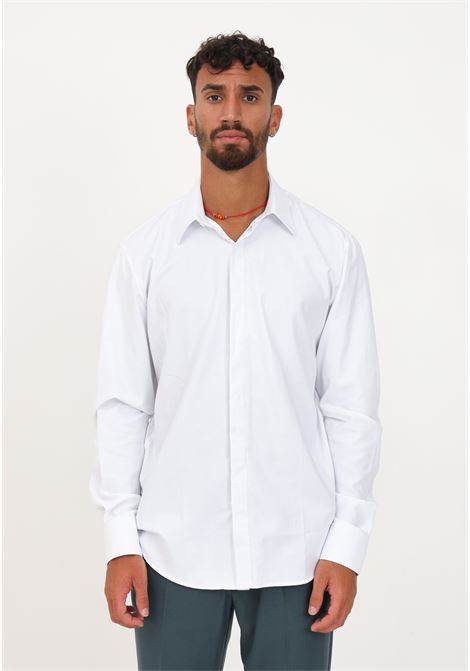 Elegant white collared shirt for men IM BRIAN | CA2696002